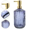 Bouteilles de stockage arrosoir en verre distributeur de savon Style européen avec bouteille à pompe shampoing pour les mains en plastique