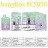 Original bangBox BC5000 Original Einweg-E-Zigarette Puff5000 13 ml 0 % 2 % 3 % 5 % 5K Puffs Vape Pen 650 mAh wiederaufladbare Batterie Mesh Coil 24 Geschmacksrichtungen