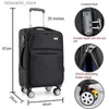 Bavullar Bavul Oxford Cloth Su geçirmez kasa kötü yuvarlanma bagaj spinner büyük kapasiteli seyahat çantası şifre arabası bagaj çantası q240115