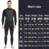 Roupa de banho feminina 3mm neoprene wetsuit de uma peça manga longa quente masculino mergulho surf maiô protetor solar esportes aquáticos preto