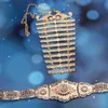 Sunspicems Colore oro Marocco Cintura Pettorale per le donne Set di gioielli da sposa etnici Arabo Caftano Abito Bijoux Regalo nuziale 240115