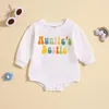 -11-01 Lioraitiin 0-18M geboren Baby Baby Meisje Outfit Tantes dwz Bubble Lange Mouw Romper Sweatshirt Jumpsuit Kleding 240115