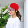 Visors Women Baseball Cap With Sparkling Rhinestones Wide Brim UV-Proof Sun Protection Shiny Stylish Hat Outdoor
