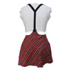 Freio da xadrez de Ladies para 2016 para Role Role Planing SchoolGirl Sexy Study Partner School Girl Costume adulto LC247O