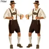 Oktoberfest Costume Lederhosen Bayerian Octoberfest German Festival Beer Halloween For Men Beer Costumes Plus Size M L XL 2XL1249S