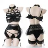 Mulheres diabo cosplay trajes lolita gato bonito lingerie anime roupa interior sexy bandagem roupa lingerie japonesa escola menina costume1256t