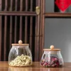 Food Storage Organization Sets Wooden Lid Glass Sealed Jar Food Container Tea candy Kitchen Storage Bottle Jar Large Capacity Sealed For Kitchen Mason Jarsvaiduryd