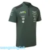 Herrt-shirts 2024 Ny designer F1racing T-shirtmartin Aston off-road racing hackett kortärmad polo shirt klubb t-shirt lag uniform för män och kvinnor