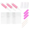 Kit per nail art, 10 set di strumenti per manicure, lime adesive finte, aste in legno