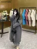 デザイナーMaxmaras Teddy Bear Coat Womens Cashmere Coatsウール冬2024年秋冬プレミアムディープスカイグレイグレイン穀物羊のラクダo