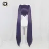 PRE-UWOWO Gioco Genshin Impact Mona Megistus Parrucca Cosplay Riflessione Astrale 90 cm Viola Doppia Coda Y09132649