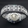 Luxus Automatische Uhr Für Männer Hip Hop Diamant Skeleton Mechanische relogio masculino Eis Aus wasserdicht Mann Uhren Drop 240115