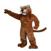 Professional factory Halloween Leopard Panther Cat Cougar Mascot Costume Clothing Carnival Adult Fursuit Cartoon Dress3093