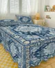 Bed Skirt Vintage Bohemia Elastic Fitted Bedspread With Pillowcases Protector Mattress Cover Bedding Set Sheet