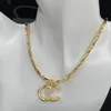 Schmuck Halsketten weiß plattiert 925 Silber abgestuft Luxusmarke Designer Buchstaben geometrisch berühmte Frauen runder Kristall Strass Gold 199