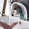 Rubinetti per lavandino del bagno Rubinetto con sensore automatico in rame Rubinetto per lavabo singolo a infrarossi per WC pubblico