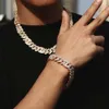 2024 Accepter Custom 15 mm de large 925 argent avec 5A CZ Diamond Hip Hop Link Coubain Chain pour hommes Collier décorations