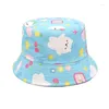 Berets Four Seasons Polyester Cartoon Cloud Print Hat Hat Hat Outdoor Travel Sun Cap для ребенка и девочки 100