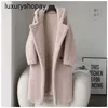 Maxmaras orsacchiotto cappotto da donna cashmere cappotti in lana inverno 2024 nuovo cappuccio m stesso stile particelle di pecora pecora agnello pelliccia erba rmtk rmtk