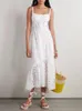 الفساتين غير الرسمية الغجر الغجري المطرزة خمر أنيقة الفستان ماكسي الصيف جوف