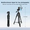 Tripods 55 140CM Travel Digital Camera Tripod Professional Aluminum Tall Phone Stand With Quick Plates Mount Pan Head For DSLR SLRL240115