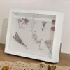 Cadres orthographe tuile vitrine voyage souvenir rustique bois acrylique ombre boîte cadre photo pour bureau mur mariage