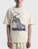 Rhude T-shirt da uomo T-shirt da donna firmate Rhude T-shirt da uomo stampata moda di alta qualità Taglia US S-XL