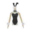 Sexy mignon lapin fille Cosplay combinaison Anime Sakurajima Mai Senpai Costume Faux cuir femme lapin Costumes Y0913253w