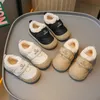 Baby Walking Shoes Platform Cotton Shoes Warm Kids Winter Casual Cartoon Furry Shoes Girl Boy Anti-slip Soft Sole Baby Shoes 240115