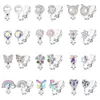 Ny Unicorn Ear Clip Cat Love Rainbow Children's Accessories Earrings