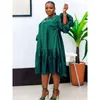 Ethnic Clothing 2024 Summer Plus Size African Loose Diamond Dress For Women Elegant Lady Puff Sleeve Evening Dresses XXL-5XL Casual Outfits