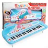 Kids Music Toy Piano Keyboard Toy 37 Keys Pink Electronic Musical Multifunctional Instruments with Microphone My First Pinao Toy 240113