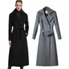 Jackor 2019 Kvinnor Woolen Overcoat Coats Autumn and Winter Wool Trench Coat for Women Casual Loosed Long Winter Jacket Women Coat B B