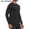 Luss New Men Yoga Outfit Sport T-shirt z długim rękawem Męs