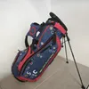 Bolsas de golf Bolsas con soporte azules y rojas Diseño de payaso Lona Bolsa de golf ligera unisex Contáctenos para más fotos