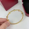 Pulsera de tuerca de alta versión para mujer, pulseras de pareja de diseñador de lujo para hombre, joyería de moda, regalo de Halloween 240115