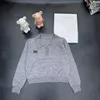 デザイナー女性ファッション新年文字ポロネックセータープルオーバー刺繍セーターシャツカジュアルトップ