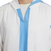Vêtements ethniques Musulman Jubba Thobe Ramadan Robe Blanc Kaftan pour hommes Arabie Saoudite Turquie Islamique Abaya Mâle Casual Robe à capuche en vrac
