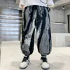 Pantaloni Ragazzi Pantaloni estivi Pittura a inchiostro Allentato Stile casual 2024 Moda Cool Sport scolastici per 10 12 14 anni Ragazzo