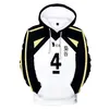 Japan Anime Haikyuu Cosplay Kostüm Fukurodani Academy Volleyball Club Akaashi Keiji Bokuto Koutarou Unisex 3D Hoodie Sweatshirt252q