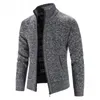 Wiosenna jesienna Knitte Sweter Mężczyźni Modna Slim Fit Cardigan Causal Sweters Płaszcze solidne samotne piersi mężczyźni 240113