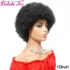 Perruques synthétiques Perruque Afro courte perruques de cheveux humains brésiliens pour femme Remy sans colle Afro crépus bouclés perruque 150% densité couleur naturelle Remy Yepei cheveux Q240115