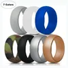 Wedding Rings 7 PCS Mens Classic Sports Silicone Ring Fashion Gym Engagement Couple Size 8 9 10 11 12 13 14 15 16223A213f