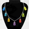 Rvs Handgemaakte Snoep 7 Kleur Leuke Judy Cartoon Beer Charme Ketting voor Vrouwen Meisje Dagelijkse Sieraden Party Geschenken Y0420295T