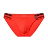 Underpants Jockmail Mesh Sexy Underwear Men Briefs Male Panties Low Waist Quick Dry Nylon Bikini Hombre Swim Tanga Slip