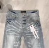 Etiqueta de jeans roxa com logotipo de designer de jeans etiqueta de marca de moda atacado etiqueta de logotipo roxo tamanho 30-38