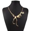 Whole New Punk Style Gothic Tyrannosaurus Skeleton Dinosaur Necklace Bone Funky Chain Pendant Silver Color1304f