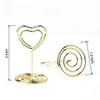 Place Card Holders Table Number Stand Table Card Holder Wire Table Picture Photo Holder with Heart Shape Menu Memo Clips for Wedding Fa LL