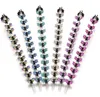 Fasce per capelli 6 pezzi Mini fermagli per capelli Clip antiscivolo Fermagli per capelli con strass Morsetti in metallo Mix di fiori colorati Accessori per capelli per donne Ragazze