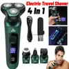 Electric Shaver Men's Smart Electric Shaver LCD Digital Display Three-head Floating Razor USB Rechargeable Washing Multi-function Beard Knife